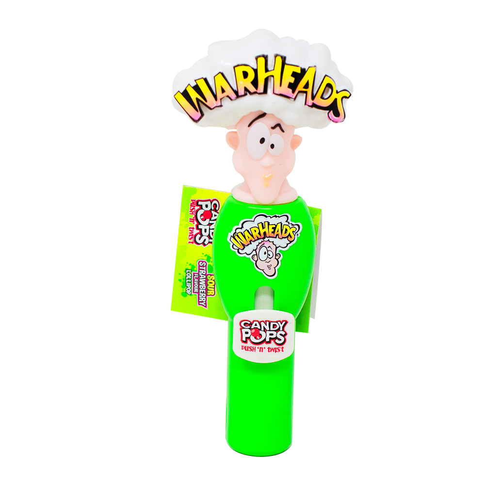 Warheads Pop Push N Twist Lollipop (UK) - 8g - Warheads - Warheads Pop Push n Twist Lollipop - Lollipop - Lollipop Candy - UK Candy - British Candy - British Sour Candy