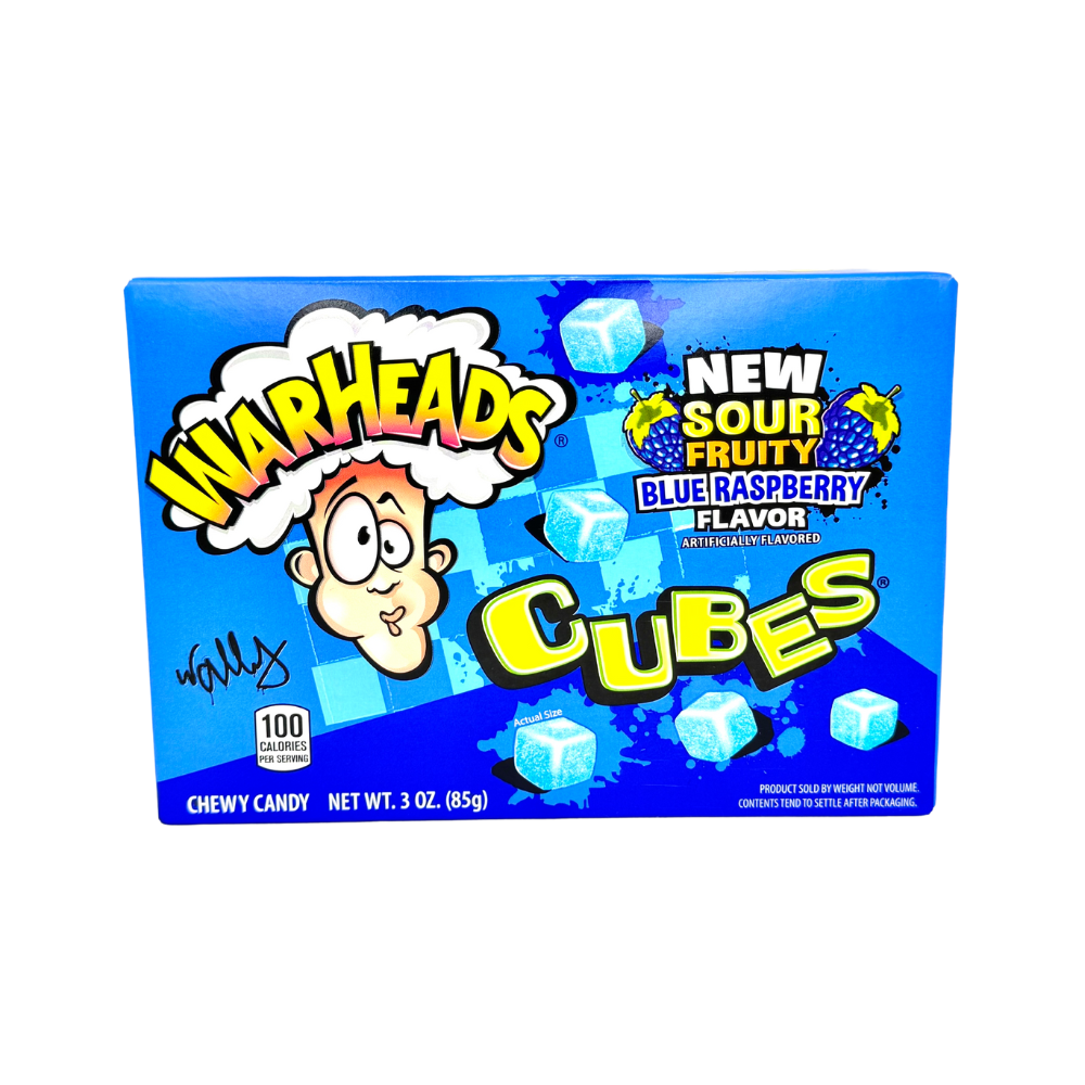 Warheads Chewy Cubes Blue Raspberry Theatre Box - 3oz | Candy Funhouse ...