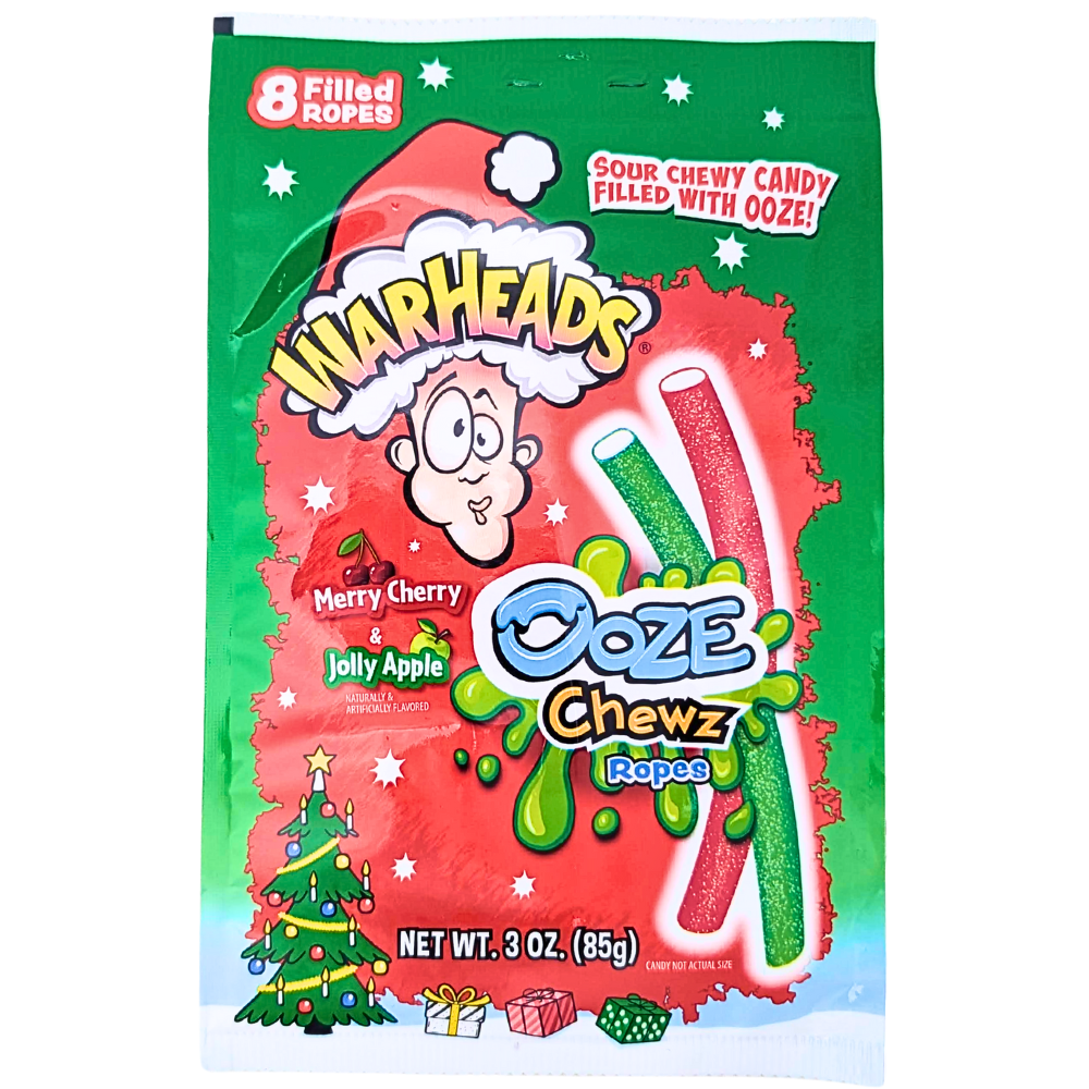 Warheads Christmas Ooze Chewz Ropes - 85g | Candy Funhouse – Candy ...