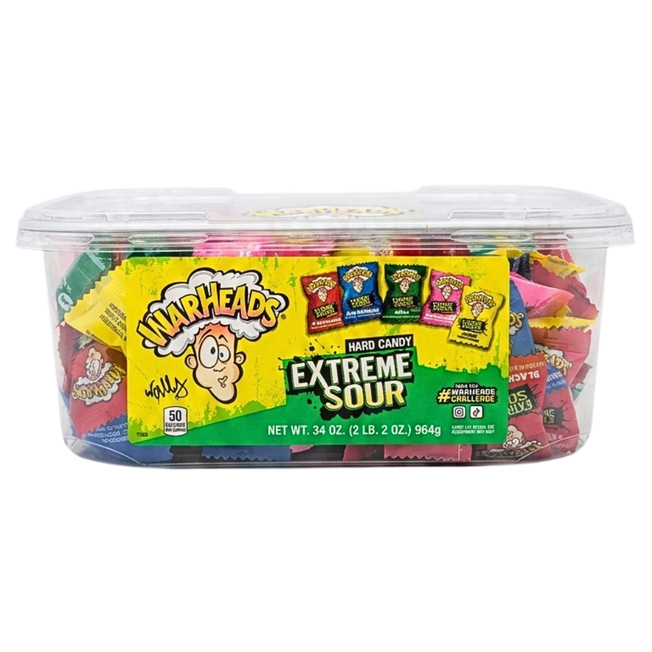 Warheads Extreme Sour Hard Candy Tub