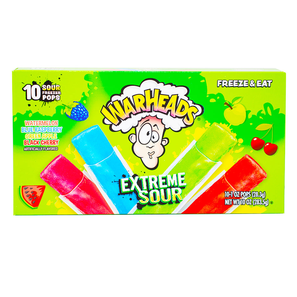Warheads Freezer Pops 10 Pack - 10oz