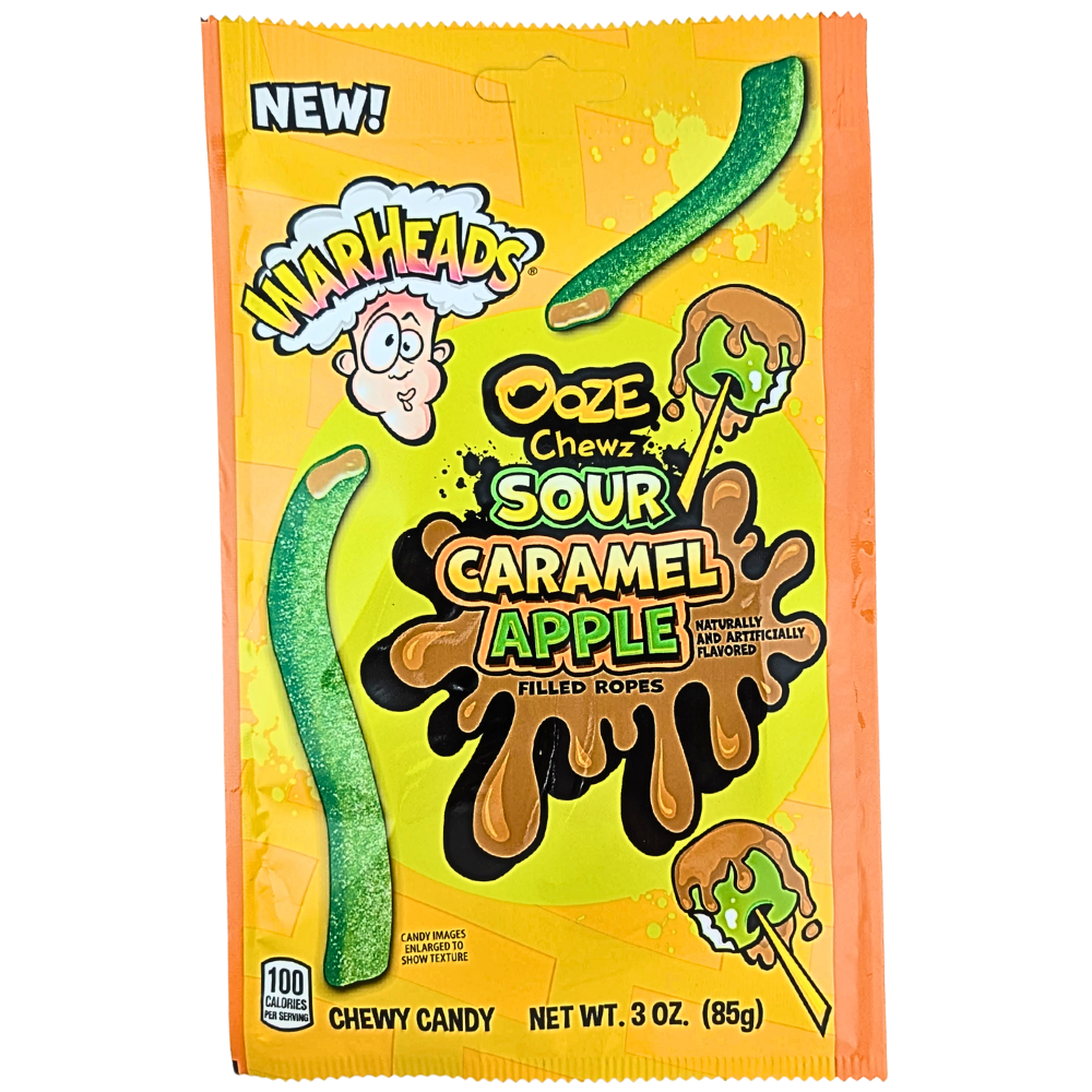 Warheads Ooze Chewz Sour Caramel Apple - 3oz | Candy Funhouse – Candy ...