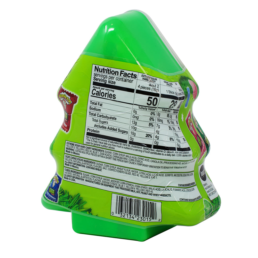 Christmas Warheads Christmas Tree Scrambler - 4.3oz Nutrition Facts Ingredients - Sour Candy - Sour Christmas Candies - Christmas Candy - Sour Treats - Warheads - Warheads Candy