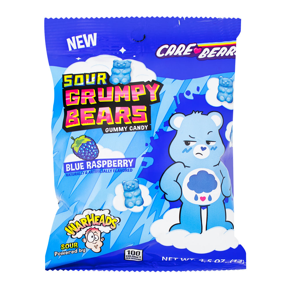 Warheads Sour Grumpy Bears - 4.5oz - Warheads - Warheads Candy - Warheads Sour Candy - Sour Candy - Warheads Sour Grumpy Bears - Warheads Grumpy Bears