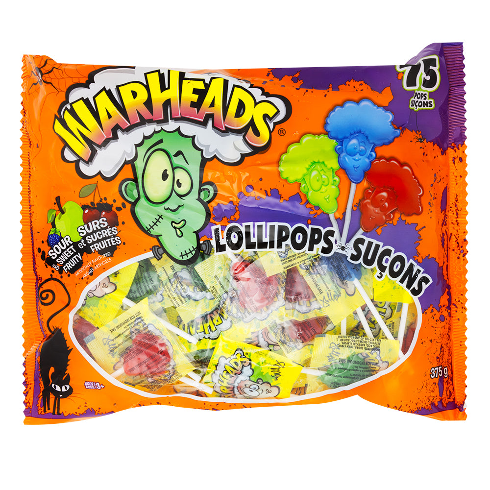 Warheads Sour Lollipops - 75ct