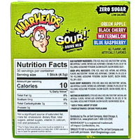 Warheads Zero Sugar Singles To Go Variety Pack - 30 Pack