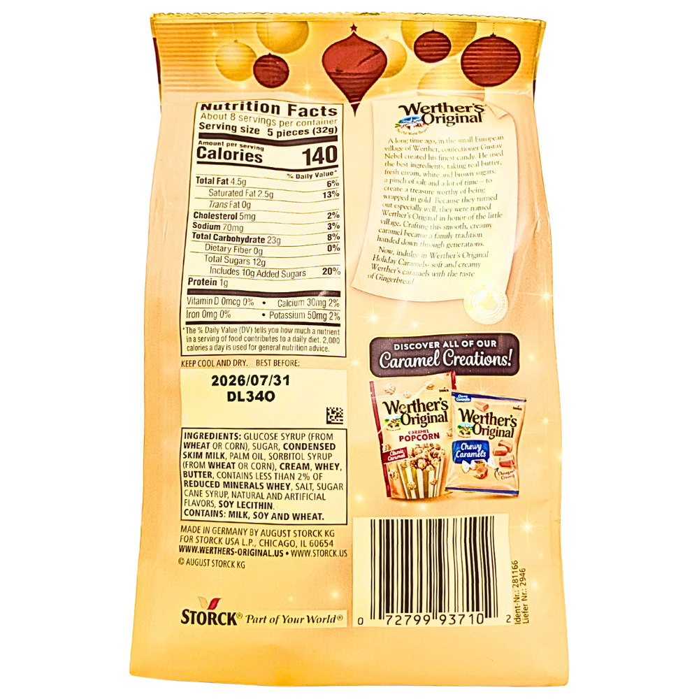 Werther's Original Soft Chocolate Covered Caramel Candy, 4.51 oz Werther's Original Soft Chocolate Covered Caramel Candy, 4.51 oz
