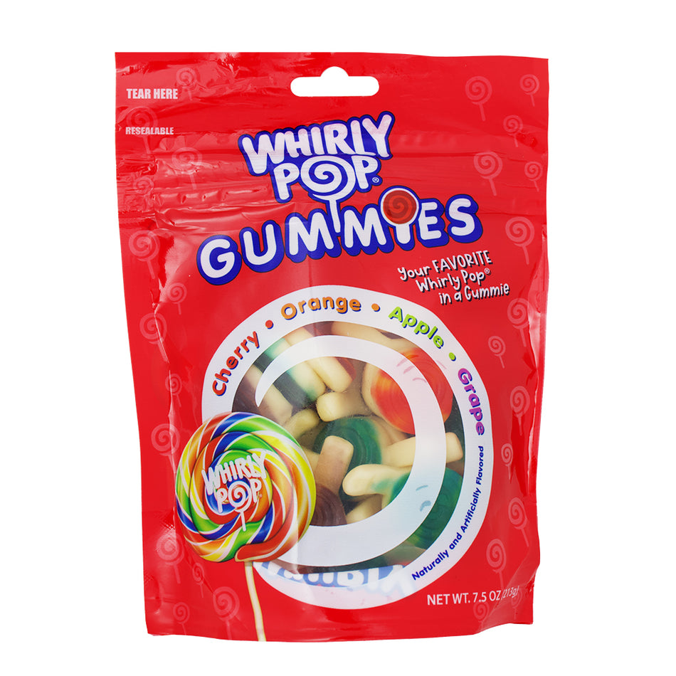 Adams & Brooks Whirly Pop Gummies - 7.5oz - Gummy Candy - Chewy Candy - Adams & Brooks Candy