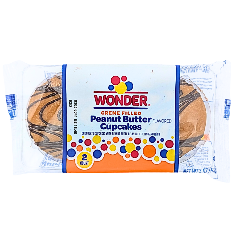Wonder Creme Filled Peanut Butter Cupcakes 2pk - 4oz