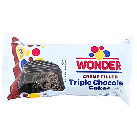 Wonder Creme Filled Triple Chocolate Cakes 2ct - 3.5oz