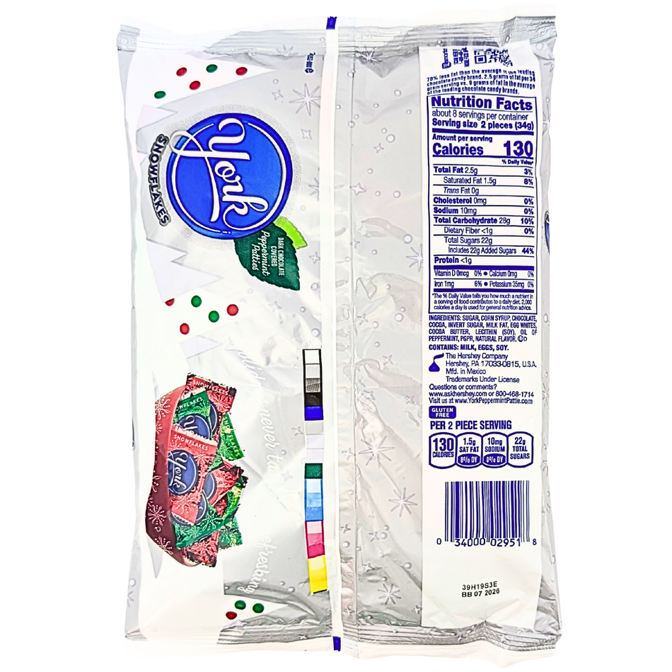 York Snowflakes Dark Chocolate Peppermint Patties - 9.6oz