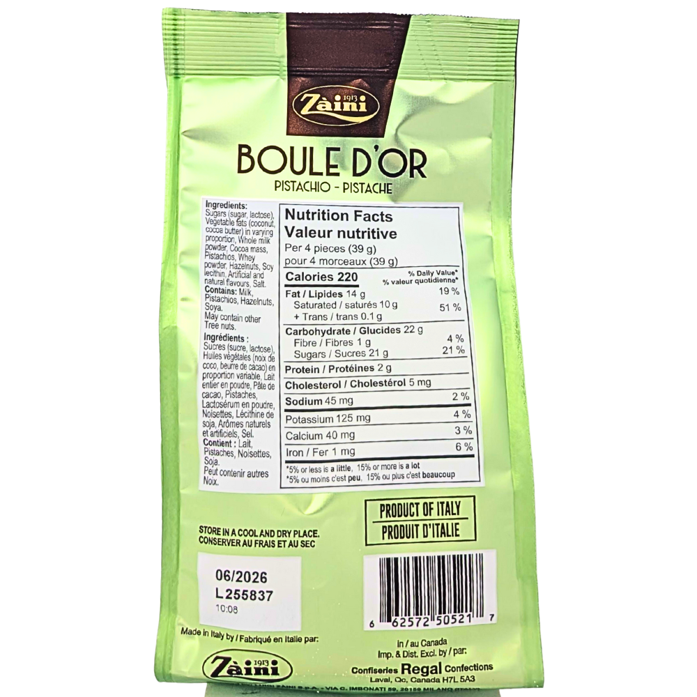 Zaini Boule D'OR Pistachio - 144g