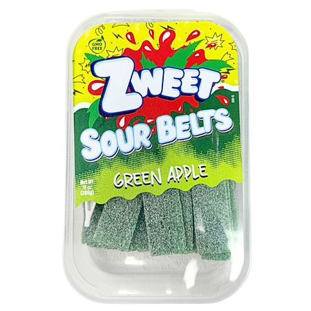 Zweet Sour Belts Green Apple - 10oz