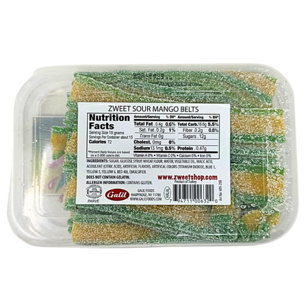 Zweet Sour Belts Mango - 10oz