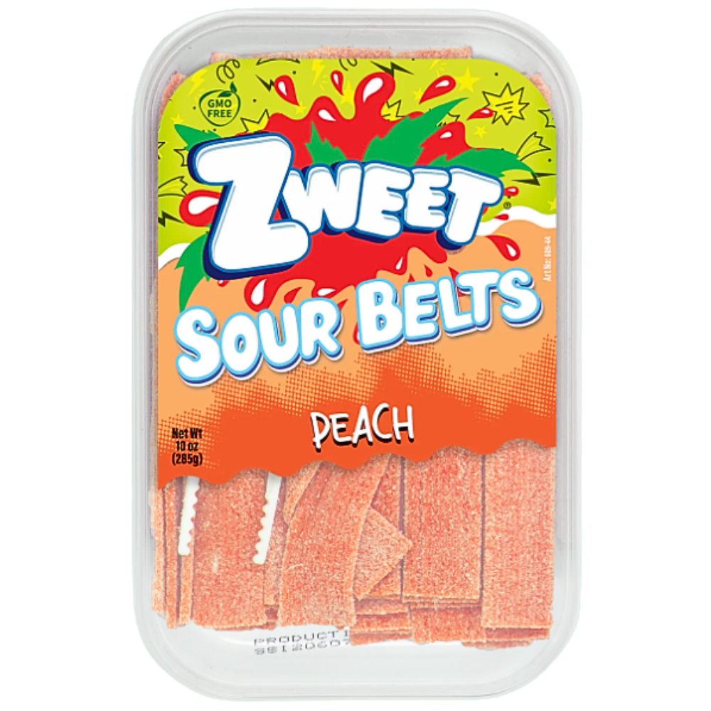 Zweet Sour Belts Peach - 10oz