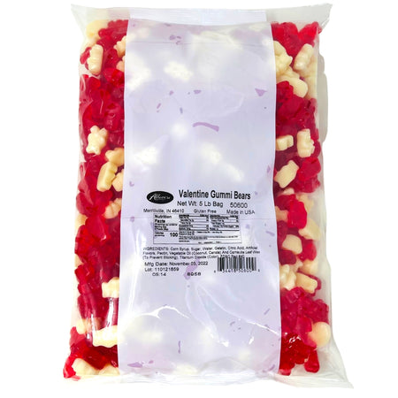 Albanese Gummi Valentine Bears Red & White - 5lbs