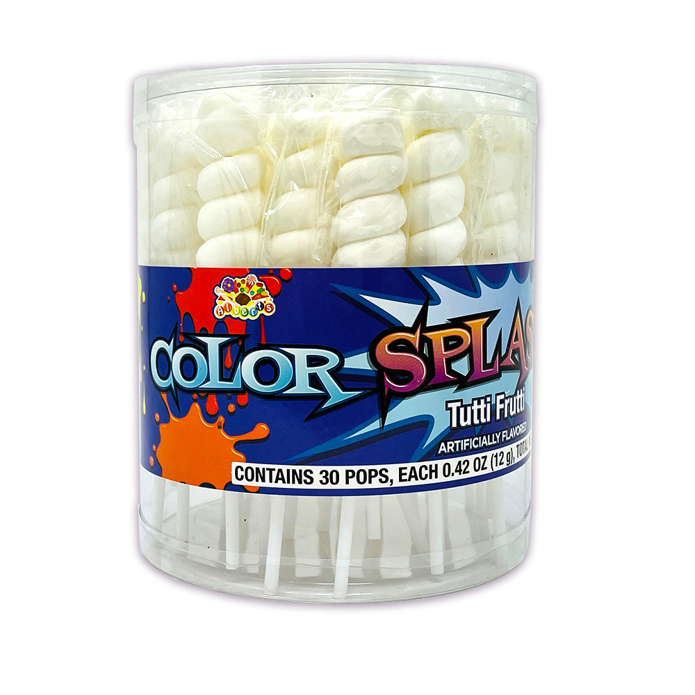 Albert's Colour Splash Lollipops Pearl White Tutti Frutti