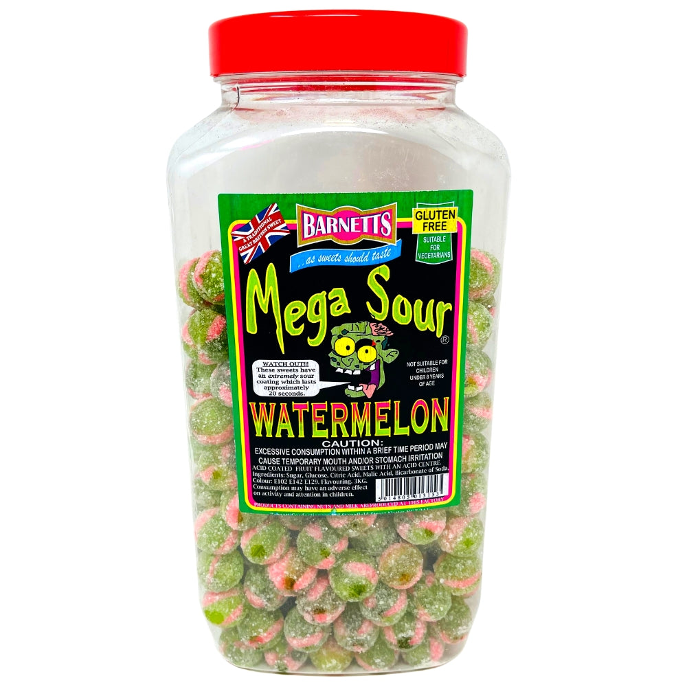 Barnetts Mega Sour Watermelon | British Candy | Candy Funhouse – Candy ...