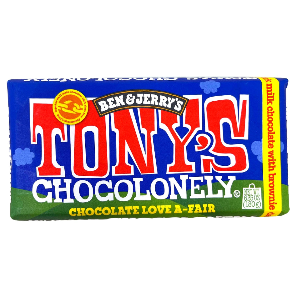 Ben and Jerry's Tony's Chocolonely Chocolate Love A-Fair Dark Milk Chocolate With Brownie - 180g
