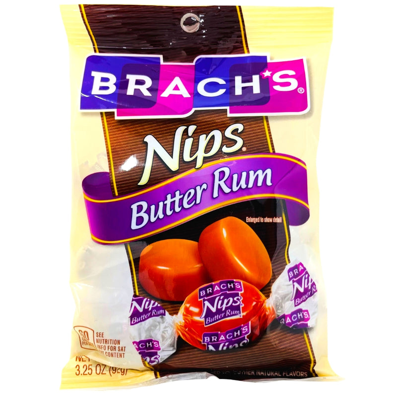Brachs Nips Butter Rum Hard Candy - 92g