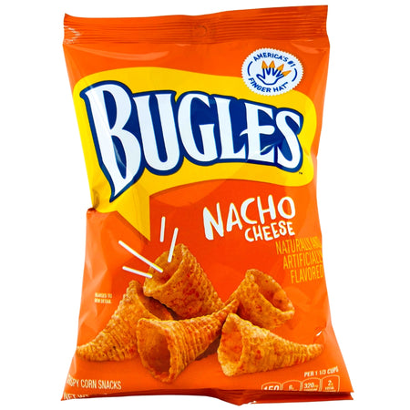 Bugles Nacho Cheese Corn Snacks - 3oz -Bugles -Bugles Chips - American Snacks