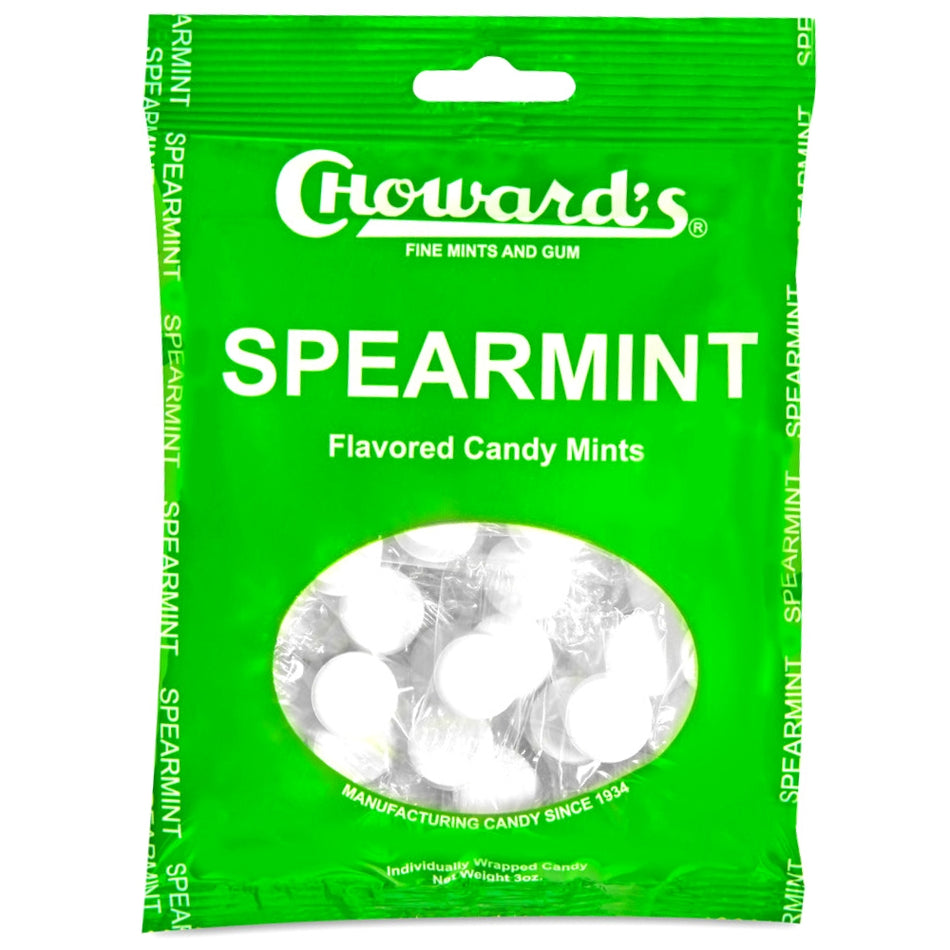 CHoward's Mints Spearmint - 3oz - Chowards - Chowards Candy - Mint Candy - Spearmint Candy - Chowards Spearmint