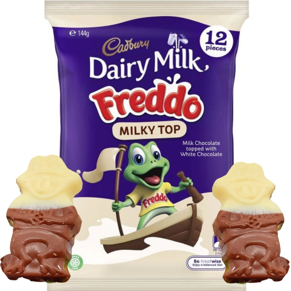 Cadbury Dairy Milk Freddo Milky Top (Aus) - 12pc Australian Chocolate Treat kids snack Aussie candy candies frog frogs freddos