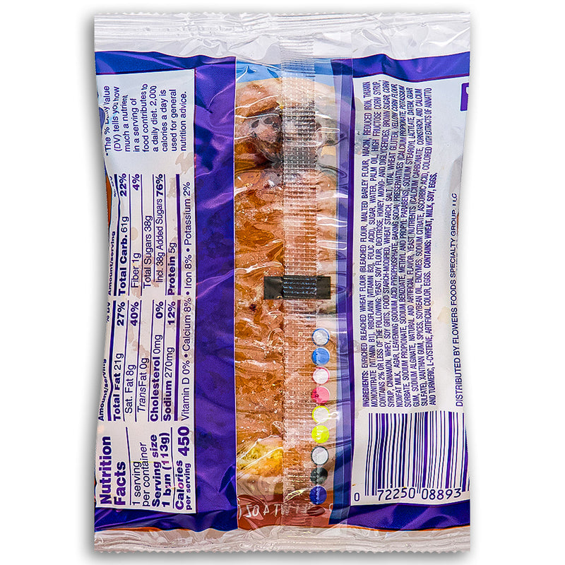 Mrs Freshley's Cinnamon Swirl Bun 113 g Back Ingredients