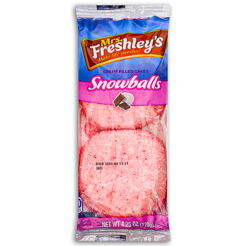 Mrs Freshley's Pink Snowballs 120 g Front