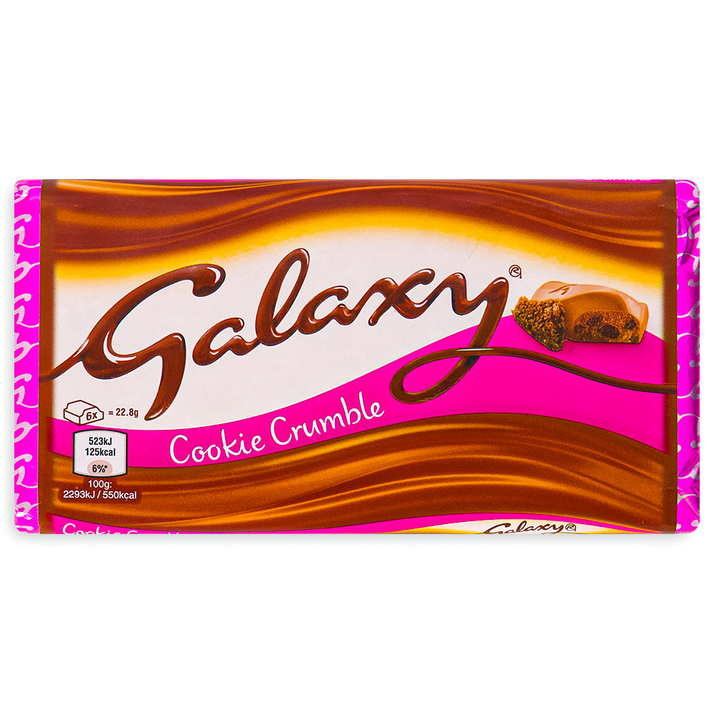 Galaxy Cookie Crumble 114g Front English Chocolate Bars
