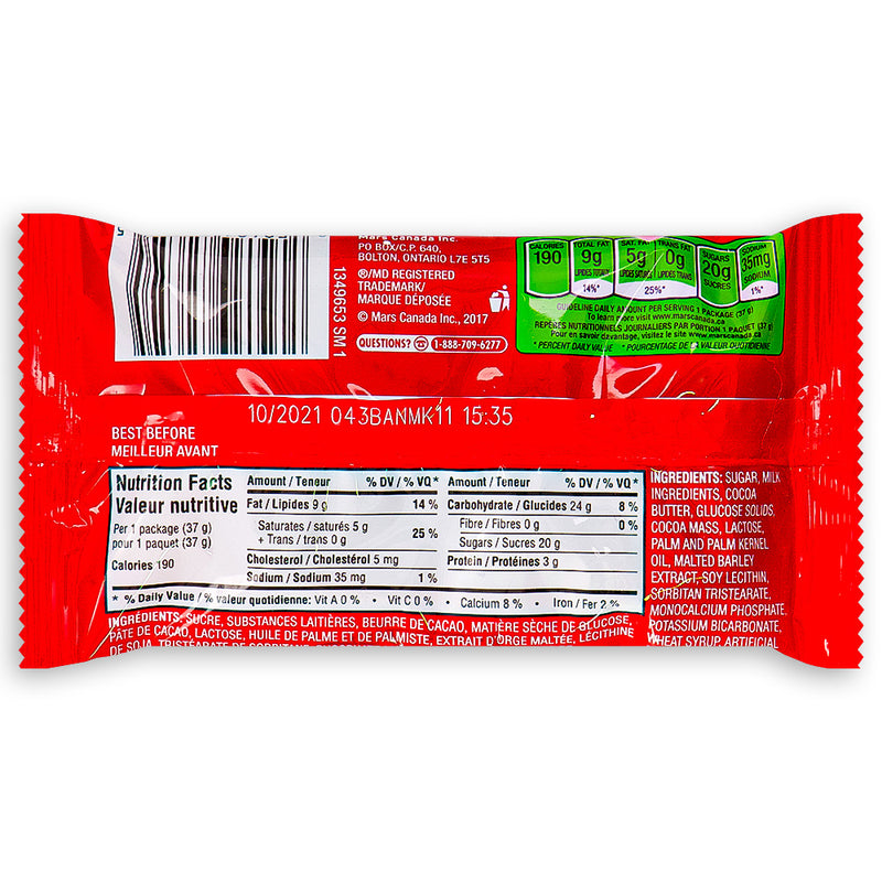 Maltesers 37g Back Ingredients