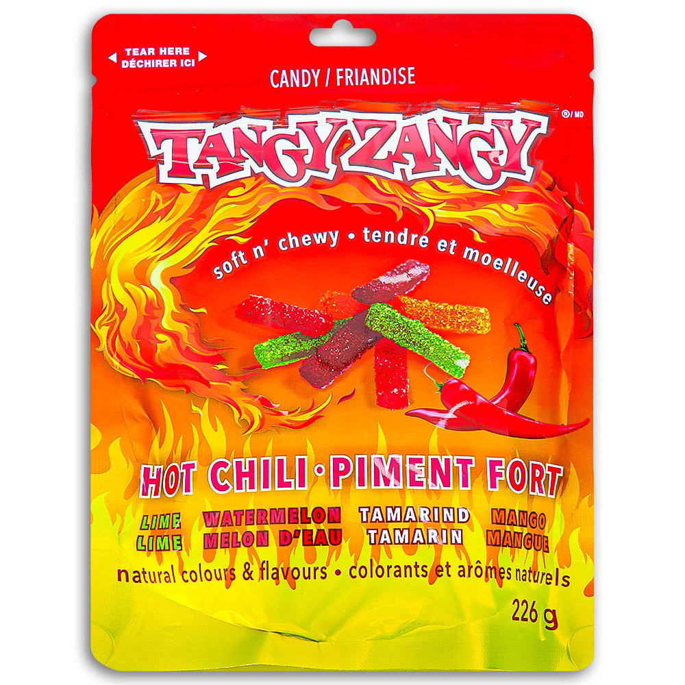 Tangy Zangy Hot Chili Chewy Candy 226g Front