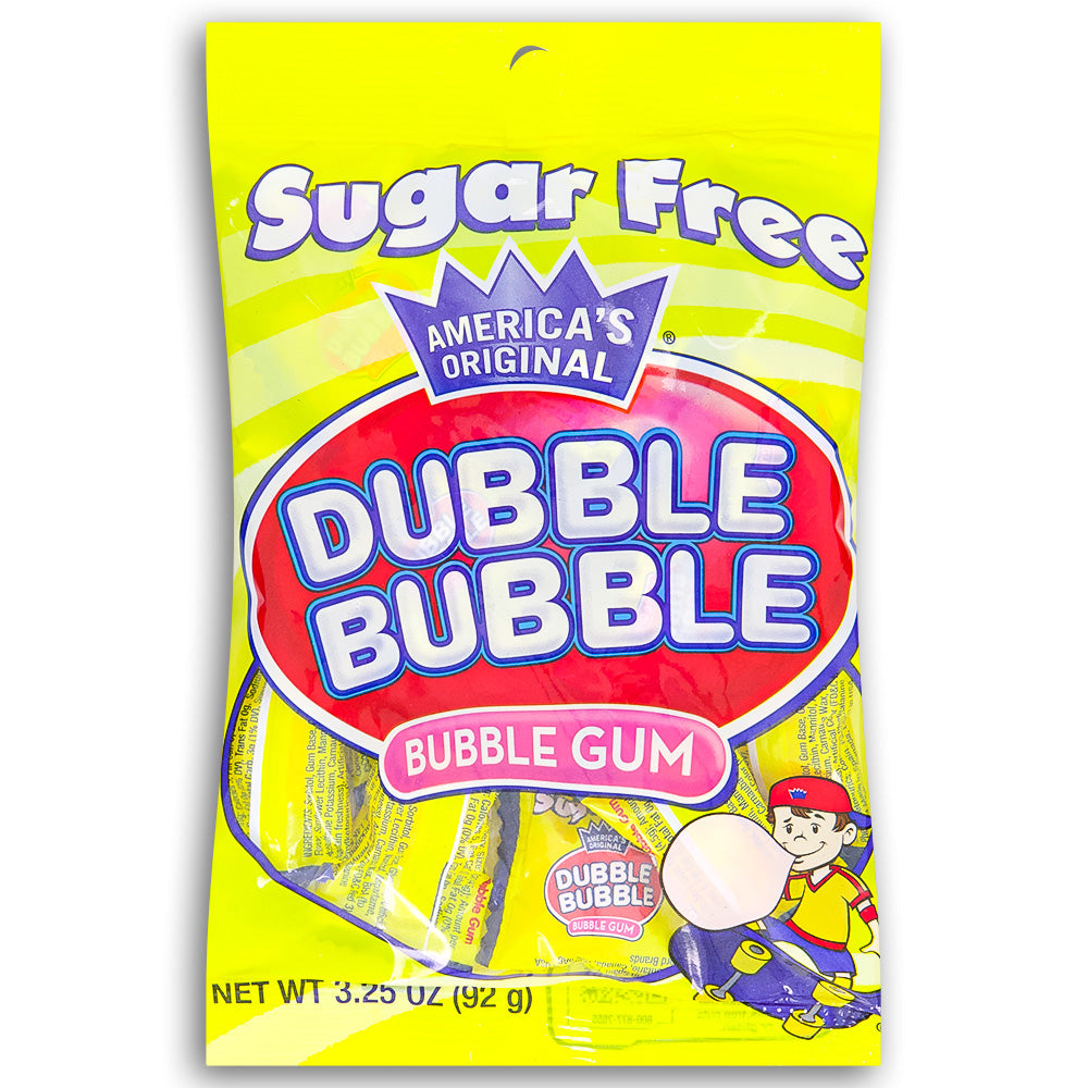 Dubble Bubble Sugar Free Bubble Gum 92g Front
