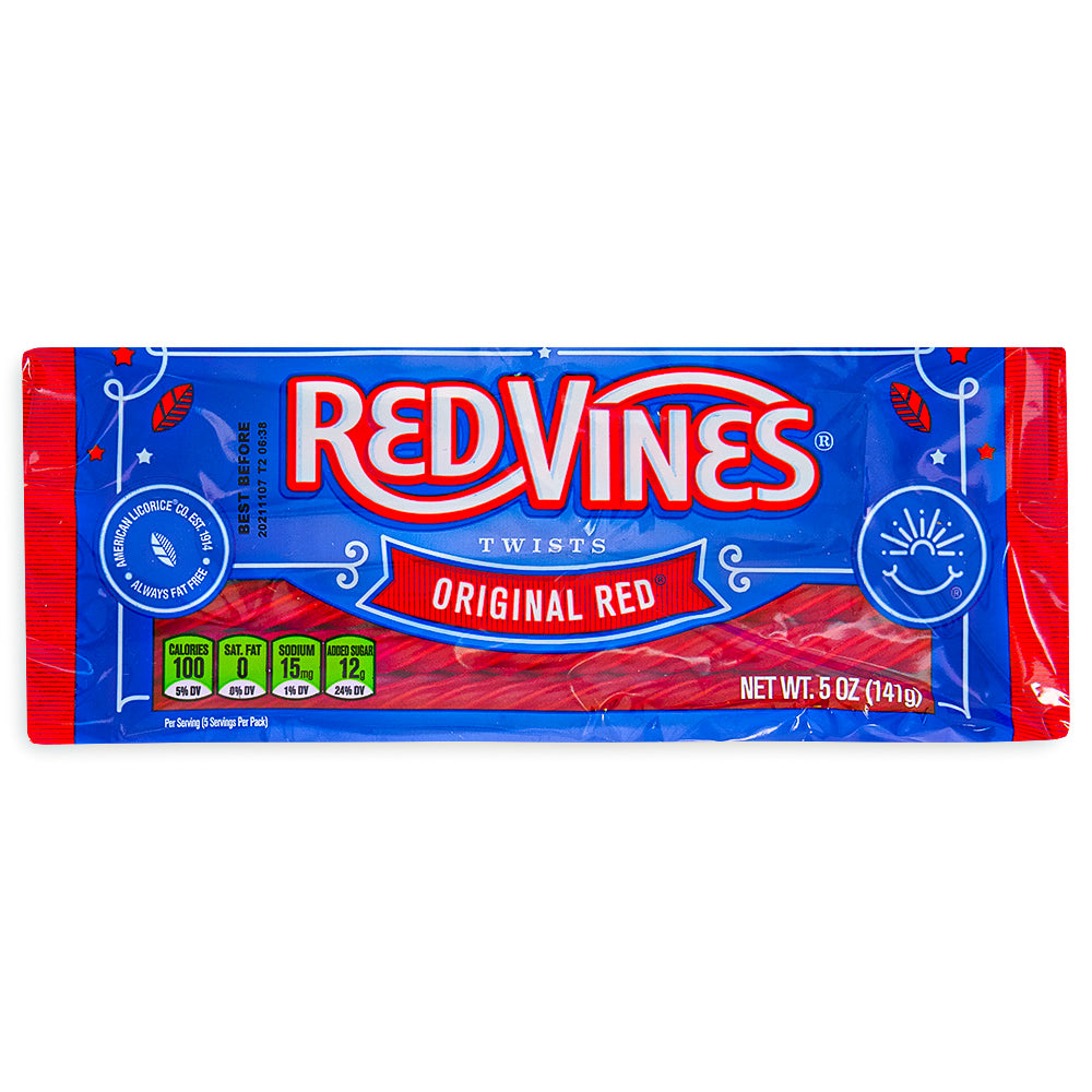 Red Vines Original Red Licorice Twists 5oz Front