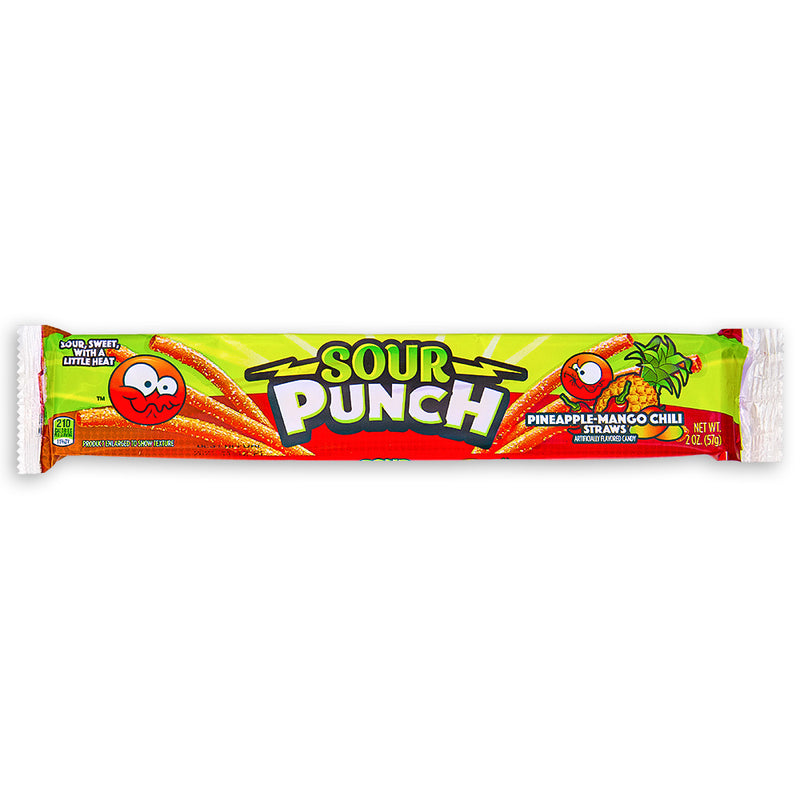 Sour Punch Pineapple Mango Chilli Straws Front