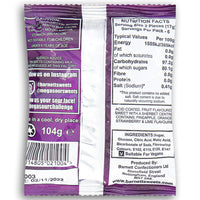 Barnetts Mega Sour Fruits UK 104g Most Sour Candy - Mega Sour Challenge Back Ingredients