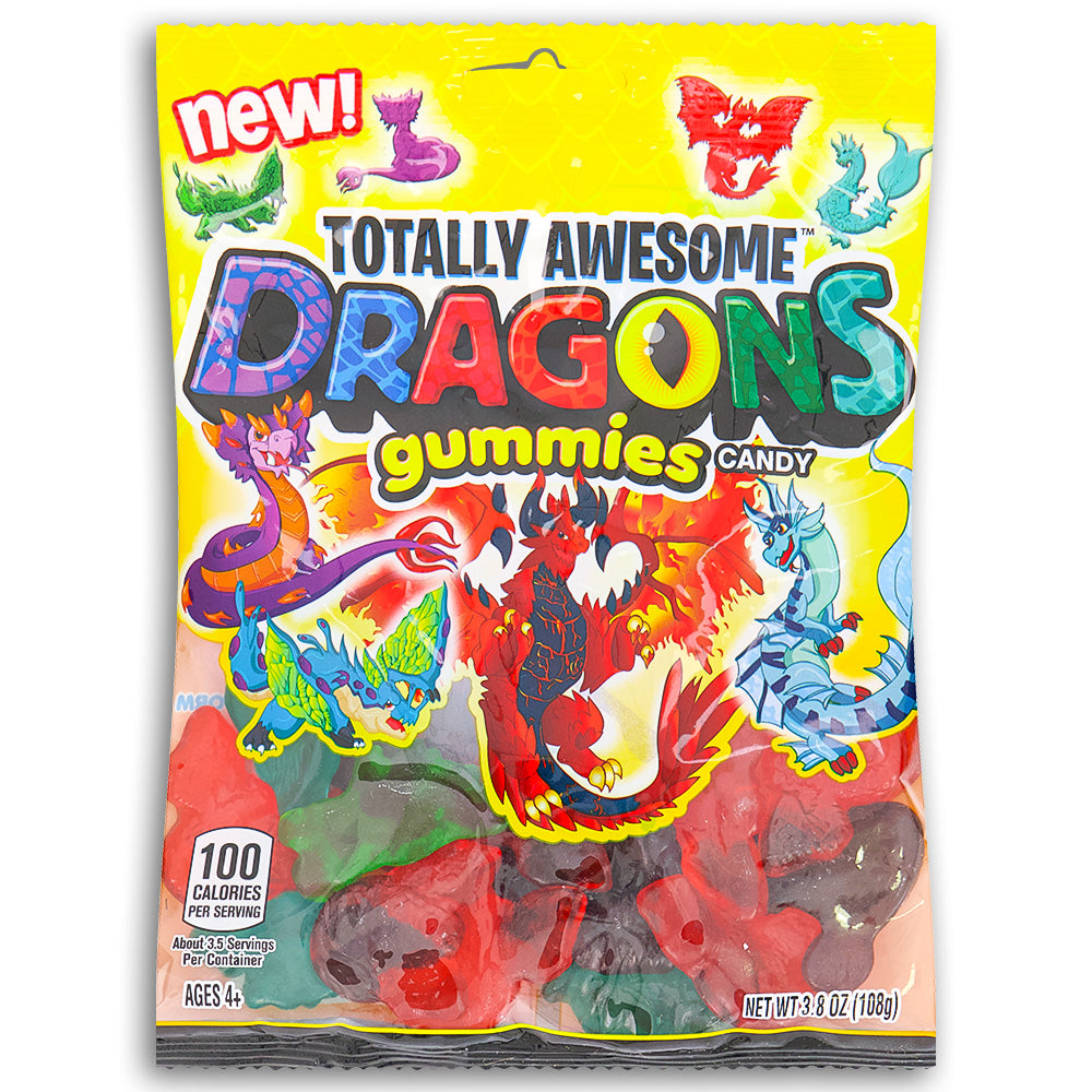 Totally Awesome Dragons Gummies 4oz Front