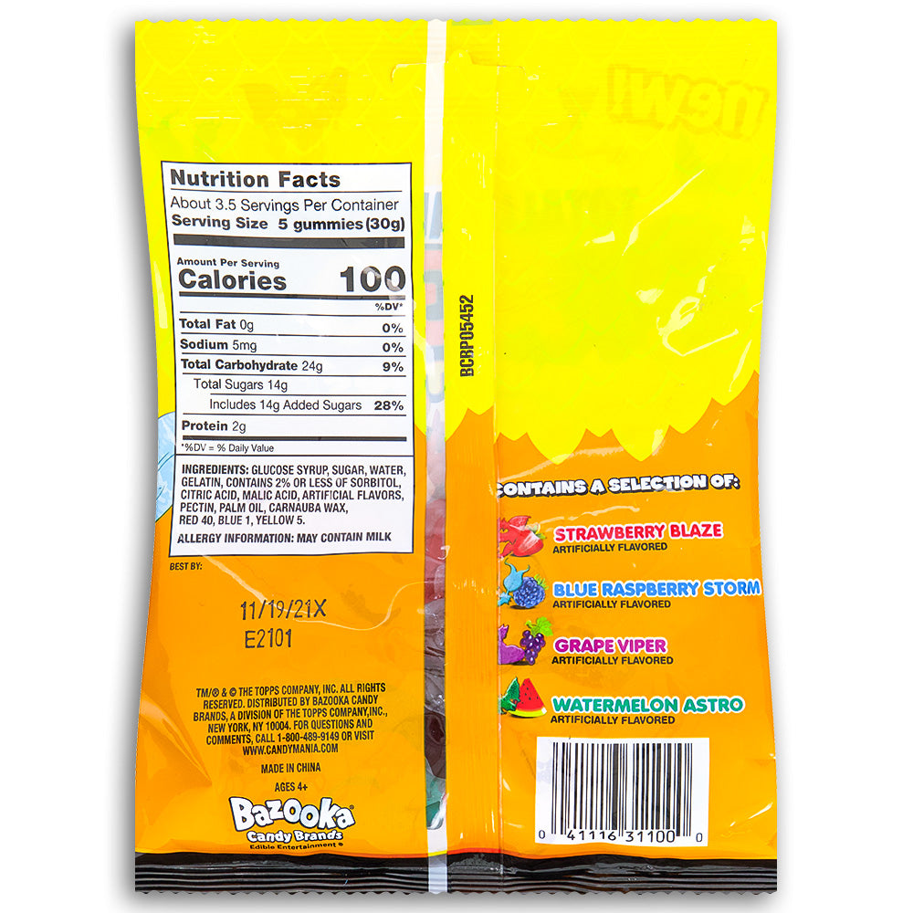 Totally Awesome Dragons Gummies 4oz Back Ingredients