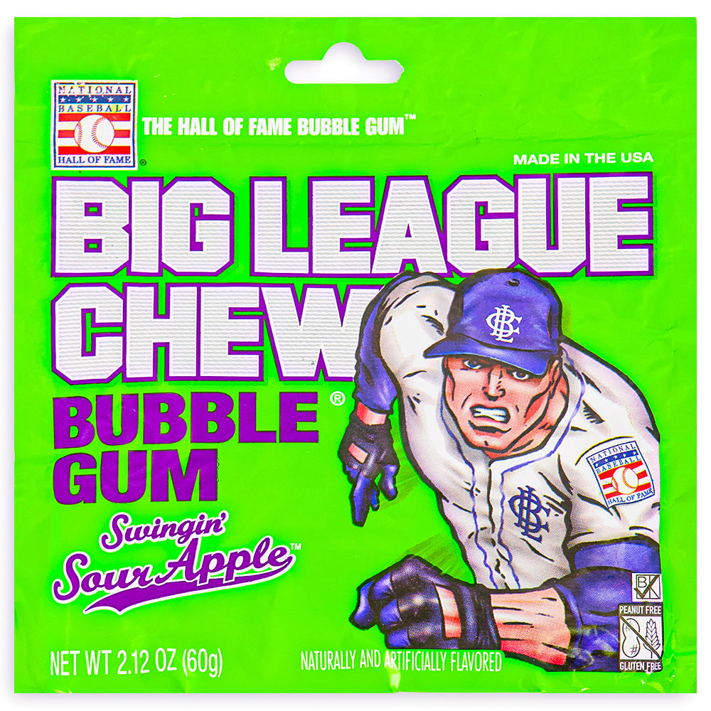 Big League Chew Swingin' Sour Apple Bubble Gum – Candy Funhouse CA