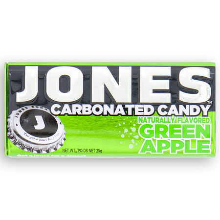 Jones Carbonated Candy Green Apple 25g Front