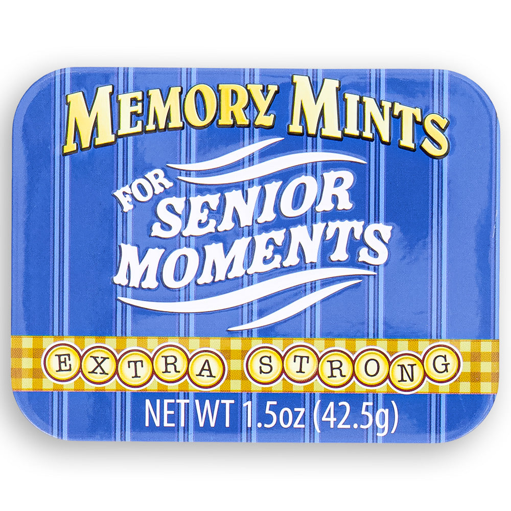 Boston America Memory Mints for Senior Moments Candy Tin 1.5oz Front