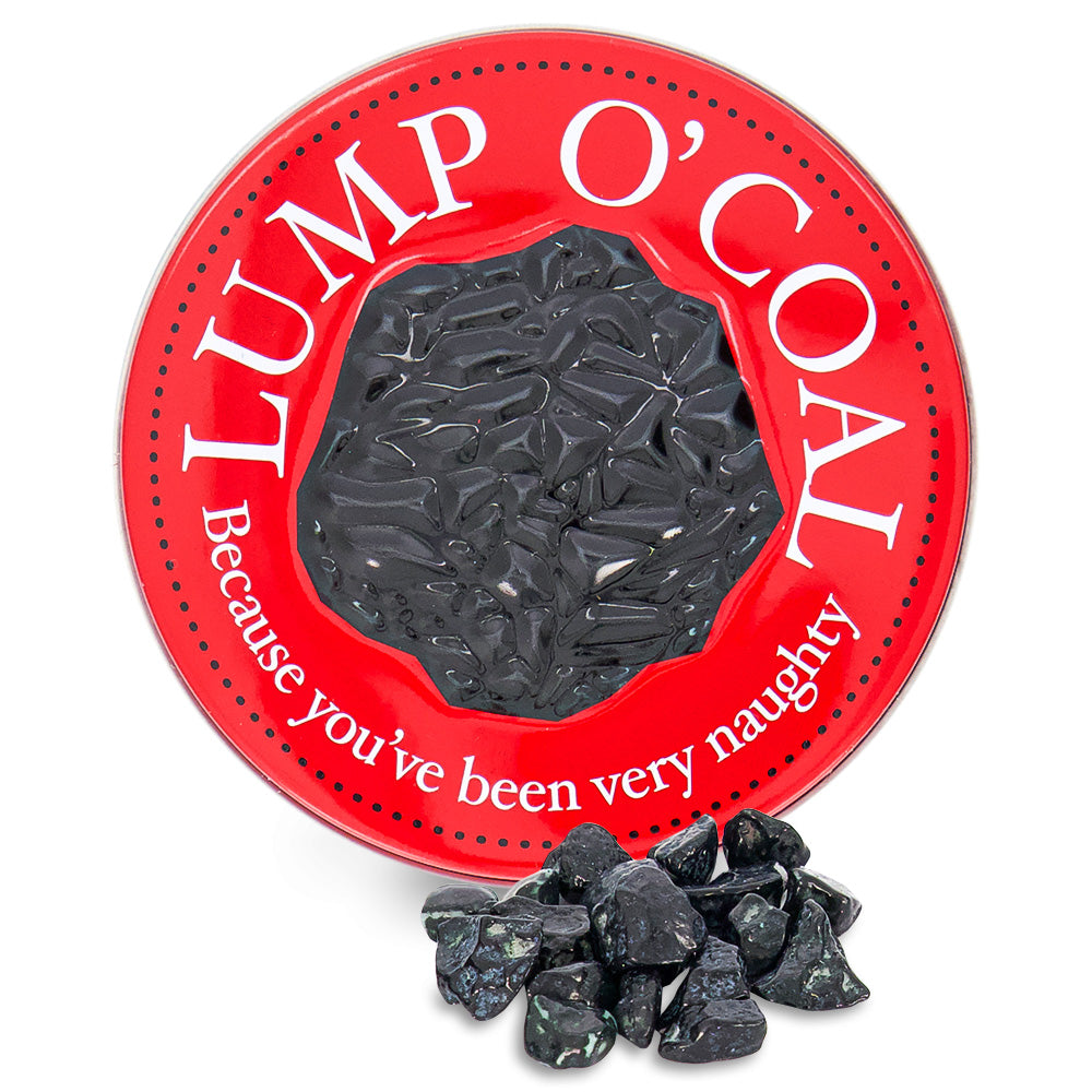 Lump O' Coal Bubble Gum Tin 28g - Lump O’ Coal Bubble Gum - Bubble Gum - Chewing Gum - Christmas Candy - Stocking Stuffers