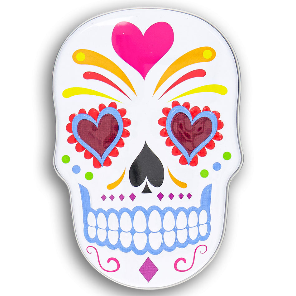 Boston America Sugar Skulls Candy Tin Front