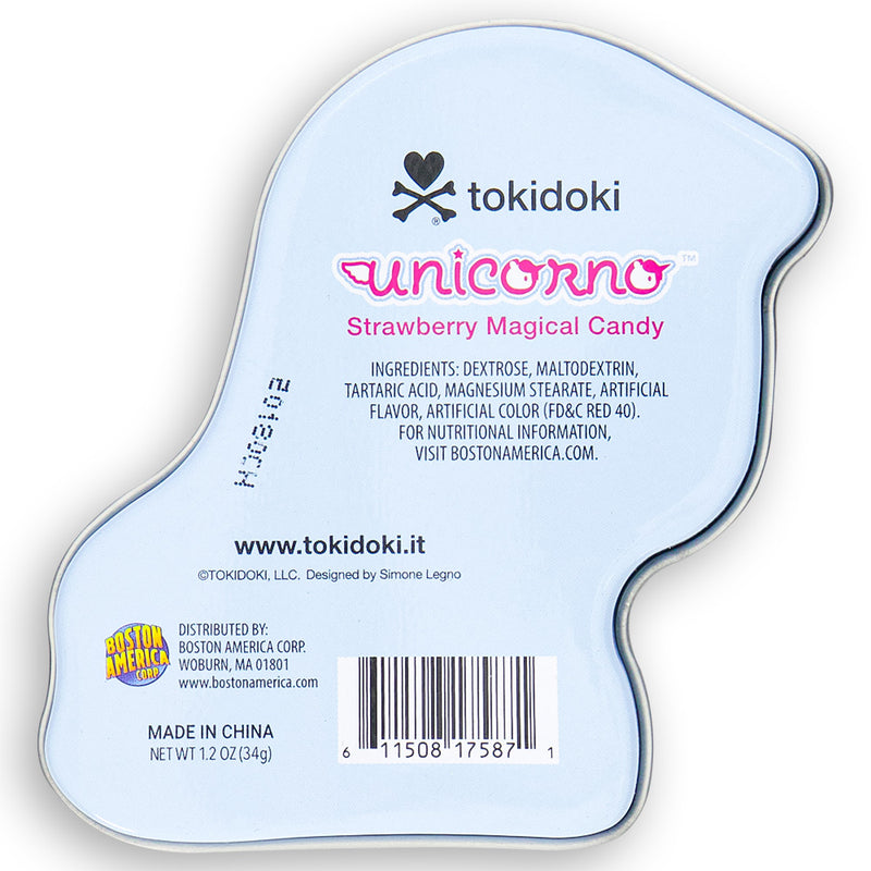 Boston America Stellina Tokidoki Unicorno 34g Back Ingredients