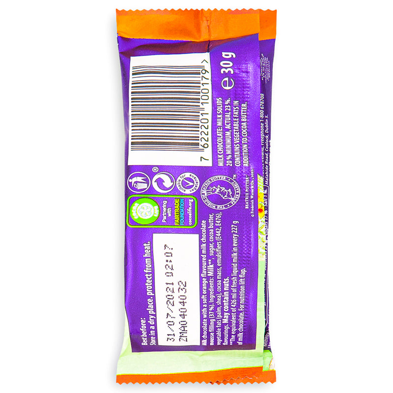 Cadbury Dairy Milk Bunny Orange Mousse UK 30g Back