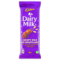 Cadbury Dairy Milk Crispy Rice Chocolate Bar 90g Cadbury CanadaFront