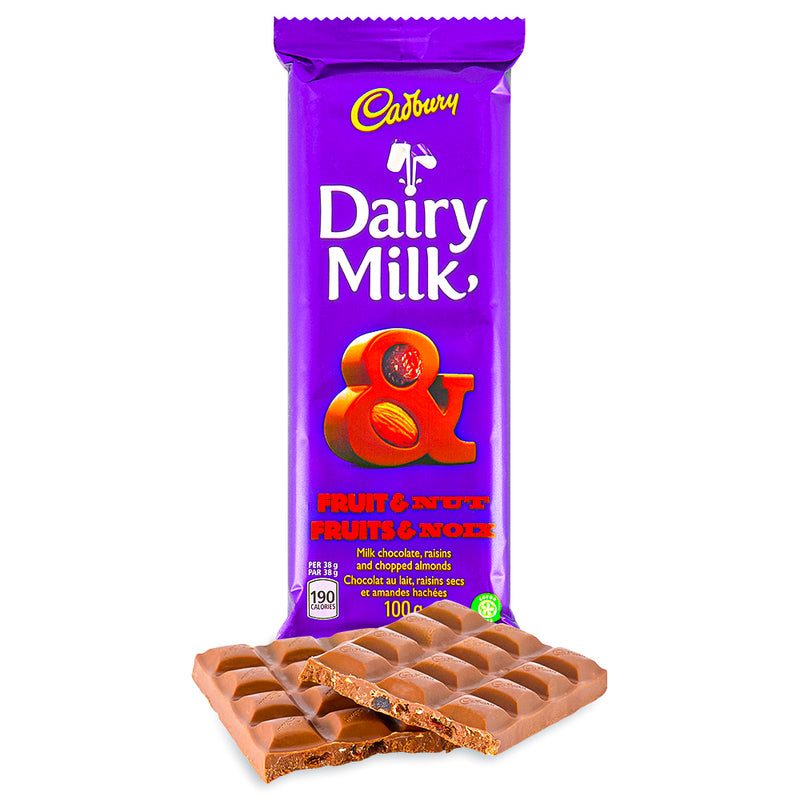 Cadbury Dairy Milk Fruit & Nut Chocolate Bar 100g Cadbury Canada