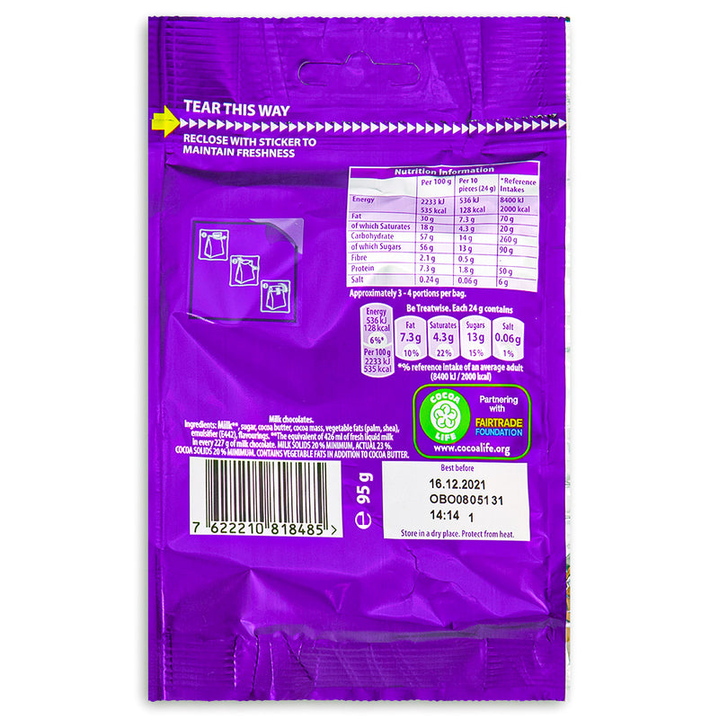 Cadbury Dairy Milk Caramel Nibbles UK Back
