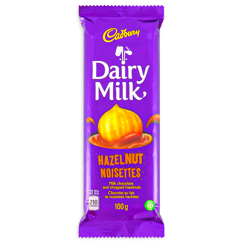 Cadbury Dairy Milk Hazelnut Chocolate Bar 100g Front