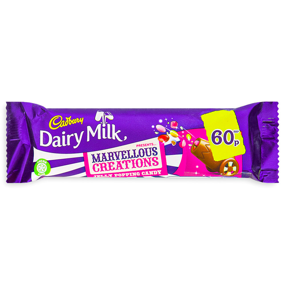 Cadbury Marvellous Creations Jelly Popping Candy Chocolate Bar 47g Front